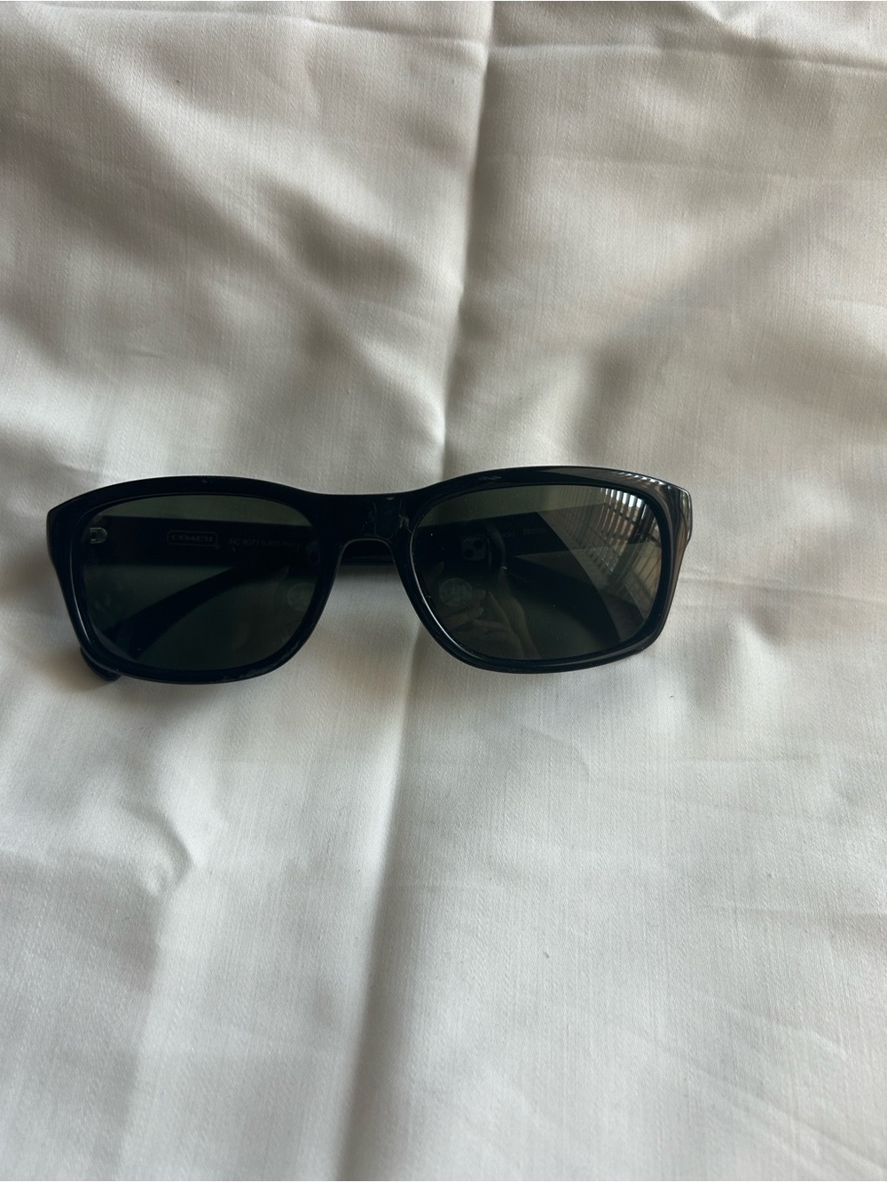 Coach Classic Black Rectangular Sunglasses